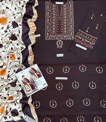 Winter Collection – Urge Dhanak Marina Embroidered 3-Piece Suit