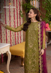 Asim Jofa Luxury Chiffon: Heavy Embroidery & Ready-to-Wear Dupatta
