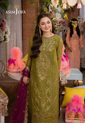 Asim Jofa Luxury Chiffon: Heavy Embroidery & Ready-to-Wear Dupatta
