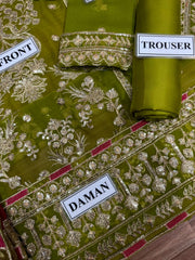 Asim Jofa Luxury Chiffon: Heavy Embroidery & Ready-to-Wear Dupatta