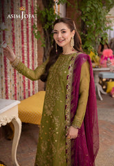Asim Jofa Luxury Chiffon: Heavy Embroidery & Ready-to-Wear Dupatta