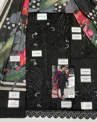 3-Piece Unstitched Suit: Chikankari Lawn with Silk Dupatta & Embroidered Patches