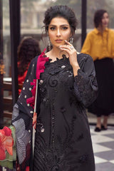 3-Piece Unstitched Suit: Chikankari Lawn with Silk Dupatta & Embroidered Patches