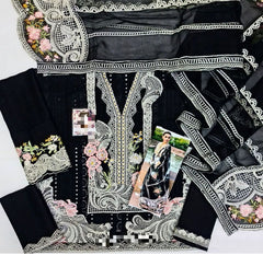 Crimson Heavy Embroidered Lawn Suit with Embroidered Dupatta