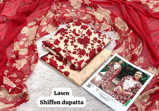 ZAINAB CHITTANI LAWN 3PC UNSTTICTHED