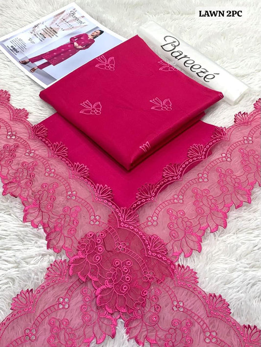 BAREEZA LAWN EMB 2PC UNSTICHED