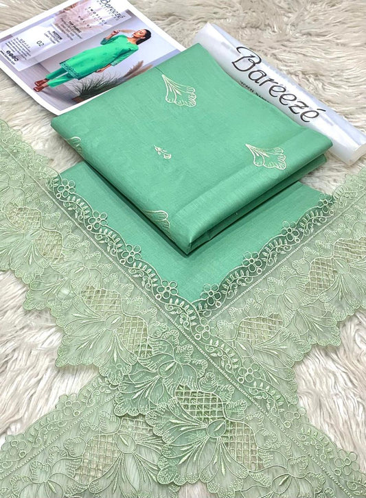 BAREEZA LAWN EMB 2PC UNSTICHED