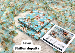 LAWN SHAFOON DUPPATA 3PC