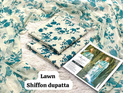 LAWN SHAFOON DUPPATA 3PC