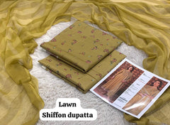 LAWN SHAFOON DUPPATA 3PC