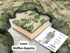 LAWN SHAFOON DUPPATA 3PC
