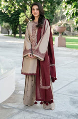 KHADDI EMB LAWN 3PC UNSTICHED