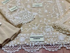 Chiffon 3Pc Suit With Malai Crap Trouser