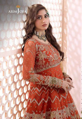 Asim Jofa Chiffon Frock With satin Silk Trouser