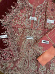 Sleeves Heavy Embroidery With Hand Work 3 Pc Suit Maria B