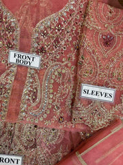 Sleeves Heavy Embroidery With Hand Work 3 Pc Suit Maria B