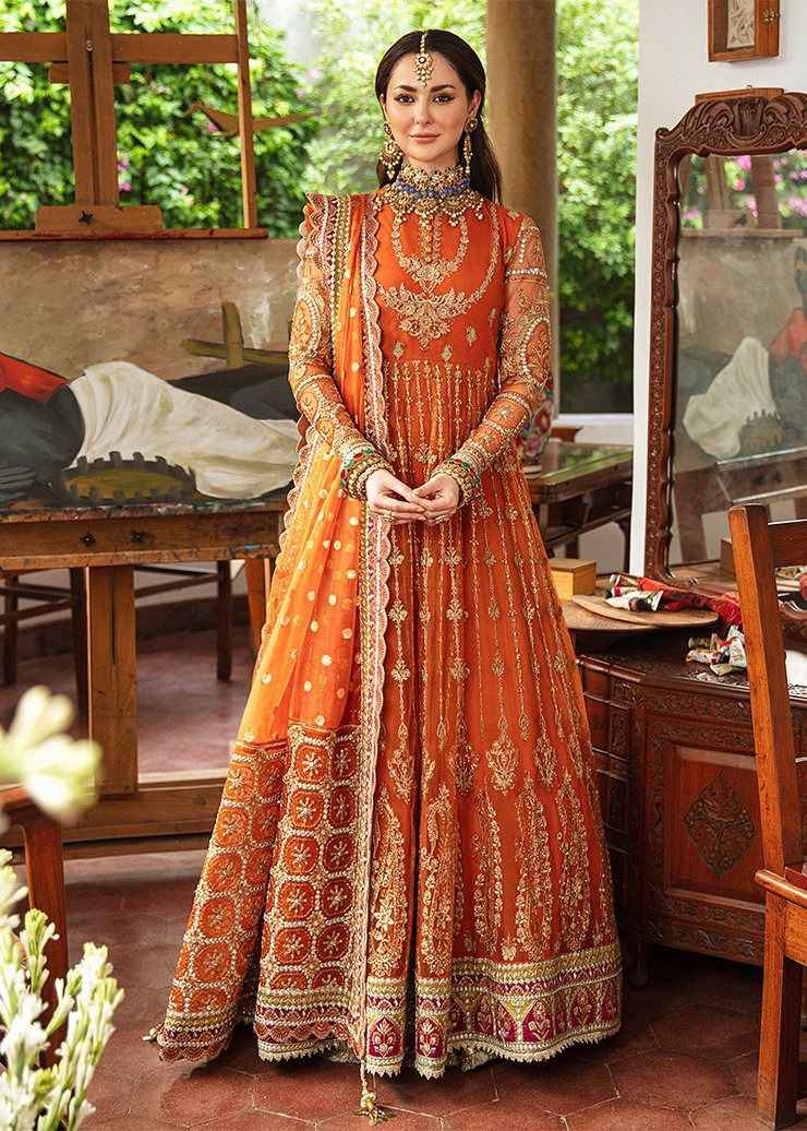 Afrozeh Fully Embroidered Mexi Unstiched