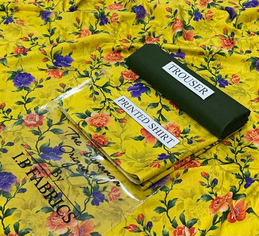 🌿 I.B Fabrics – Lawn Bonanza 2PC Suit (Article-45)