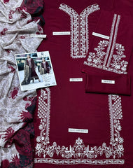 IZEL EMB LAWN 3PC UNSTICHED