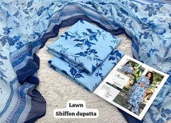 ANEELA LAWN 3PC UNSTICHED