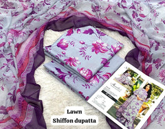 ANEELA LAWN 3PC UNSTICHED