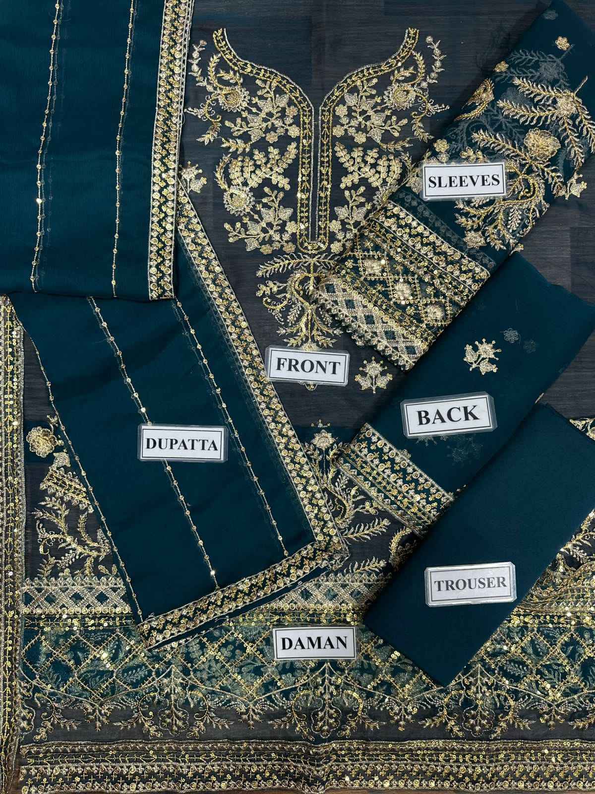 Asim Jofa- Chiffon Ensemble with Elegant Zari & Sequence Work