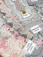 Crimson Chikankari Lawn Suit with Heavy Embroidered Jacquard Dupatta