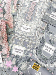 Crimson Chikankari Lawn Suit with Heavy Embroidered Jacquard Dupatta