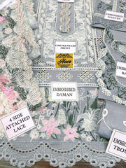 Crimson Chikankari Lawn Suit with Heavy Embroidered Jacquard Dupatta