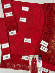 QALAMKAR Chikankari Lawn Suit with Digital Printed Organza Dupatta