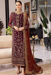 Asim Jofa Luxury Chiffon: Embroidered Chiffon & Malai Trouser