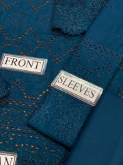 KHAF Chikankari Collection: Embroidered Cotton with Chiffon Dupatta