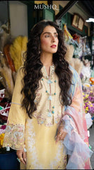 Mushq Luxury Lawn: Chikankari Embroidery & Digital Printed Silk