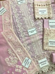 Qalamkar Luxury Lawn: Chikankari with Khaddi Net Dupatta