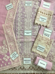 Qalamkar Luxury Lawn: Chikankari with Khaddi Net Dupatta