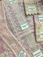 Qalamkar Luxury Lawn: Chikankari with Khaddi Net Dupatta