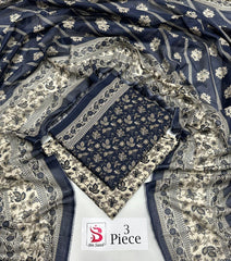 BIN SAEED | Premium Unstitched 3-Piece Lawn Suit (Article 26)