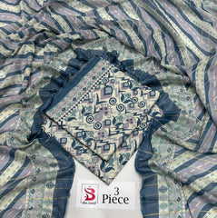 BIN SAEED | Premium Unstitched 3-Piece Lawn Suit (Article 29)